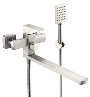 Смеситель для ванны с душем РМС SUS125-006EP нержавеющая сталь