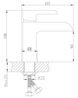 Смеситель для раковины с гигиеническим душем Haiba HB12805-8 белый