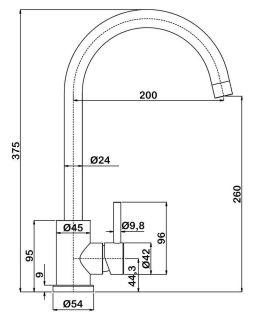 Смеситель для кухни Swedbe Selene 7441 хром