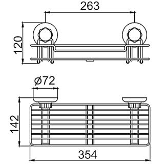 Полочка для ванной Frap F3907 хром