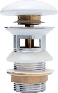 Донный клапан Aquane 333927 с переливом белый