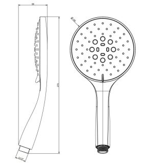 Душевая лейка Gessi Goccia 14376.727 брашированная латунь