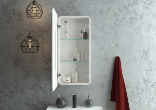 Зеркало-шкаф с подсветкой Continent Elliott МВК058 левый 40см белый