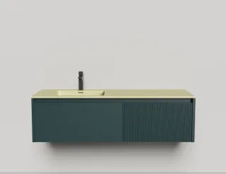 Подвесная тумба Salini Domino 27D214ON 140см шпон Onda Plus