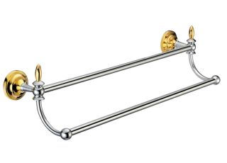 Полотенцедержатель двойной Melana MLN-820002 хром/золото
