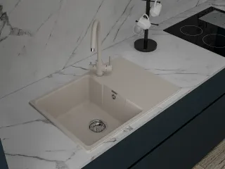 Мойка кухонная GranFest URBAN 668L песочный