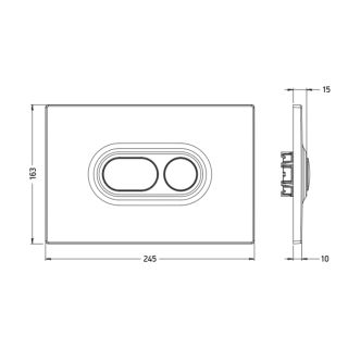 Клавиша смыва ArtCeram FILE 2.0 702.000.17 черная