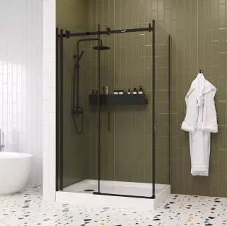 Душевой уголок Cerutti SPA CEZA'S120B черный 120х90