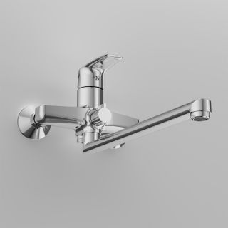 Смеситель Am.Pm GEM F90A90000 ванны и душа с длинным изливом