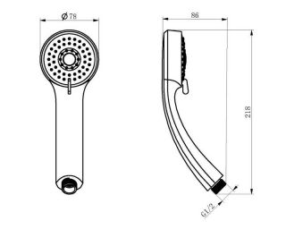 Душевая лейка DQ хром DC1100801