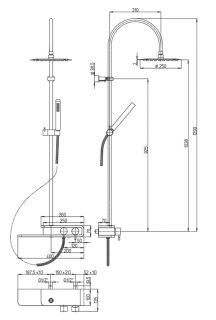 Душевая стойка Paini Pad PDCR689B0 хром
