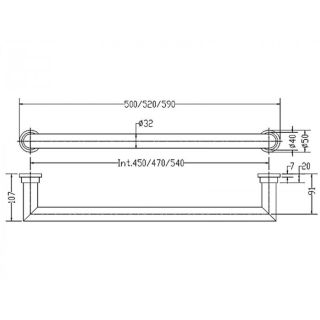 Полотенцесушитель электрический Margaroli Sereno 621/S/520 Black Brushed Nickel BB 52 см чёрный брашированный никель