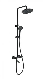 Душевая стойка Wonzon & Woghand INN 4 WW-B3047-A1-MB с термостатом чёрный матовый