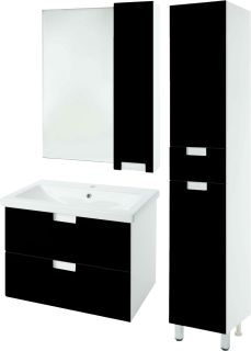 Зеркало-шкаф Bellezza Пегас 70см правый чёрный 00000008052