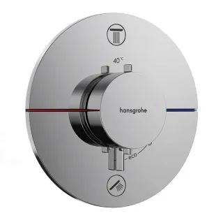 Смеситель для душа, Hansgrohe, ShowerSelect Comfort S, для 2 потребителей, цвет-хром