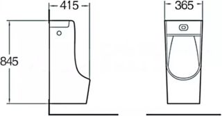 Писсуар настенный SantiLine SL-6003 функция электронного смыва белый