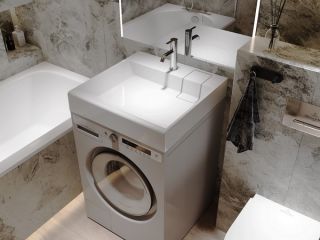 Раковина над стиральной машиной Florentina Лагуна 60см белый