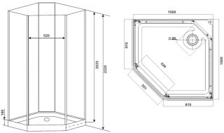 Timo Premium ILMA 701 душевая кабина (100*100*222)