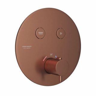 Встраиваемый смеситель для душа Kerama Marazzi Eterna 70426EXKM.59.067 с термостатом кнопочный брашированная медь