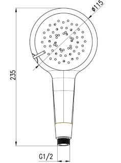 Душевая лейка Rav Slezak PS0024 хром