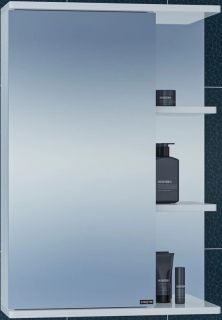 Зеркальный шкаф СанТа Ника 101084 50см левый фацет белый