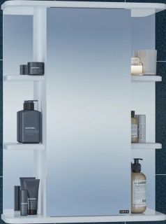 Зеркальный шкаф СанТа Герда 101020 55см фацет белый