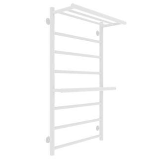 Полотенцесушитель водяной Laris Лавина 73208027БМ с полками П9 50x80см белый матовый