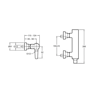 Смеситель для душа Jacob Delafon Aleo+ E72318-CP хром