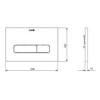 Клавиша смыва Kludi Unifix 30PP0153 механическая белый матовый