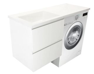 Подвесная тумба под раковину Эстет Dallas Luxe ФР-00002016 Л/П 110см два ящика белый