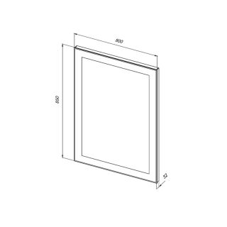 Зеркало Dreja.Rus Kvadro с LED подсветкой 850х850 инфракрасный выключатель