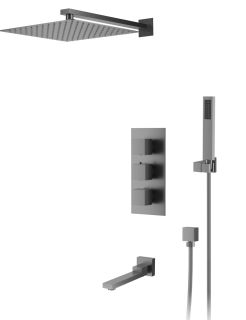 Душевая система DQ Bayern.Liszt DA2515606A04 с термостатом серый графит