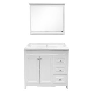 Comforty Тумба-умывальник "Тбилиси-90" белый глянец с раковиной Comforty XD-F90