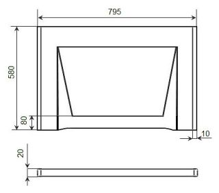 Торцевая панель для ванны Timo TP80H 80см белый