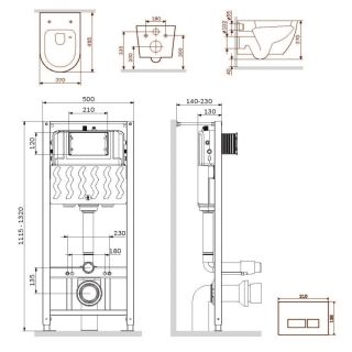 Унитаз с инсталляцией AM.PM Like IS47001.801900 белый