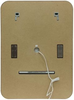 Зеркало с подсветкой и часами Art&Max Genova 60x80см чёрный AM-Gen-600-800-S-F-Т