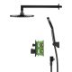 Душевой комплект Swedbe Platta 5564B с термостатом чёрный