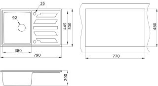 Мойка кухонная Granula GR-8002 графит