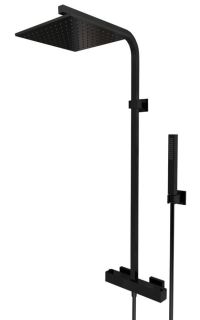 Душевая стойка Paini Dax-R 84PZ689TH с термостатом чёрный матовый