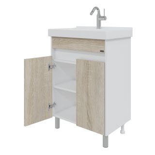 Напольная тумба под раковину Санта Мира 700473 60 см янтарный/белый