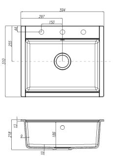 Мойка кухонная Акватон ДЕЛИЯ 60 латте