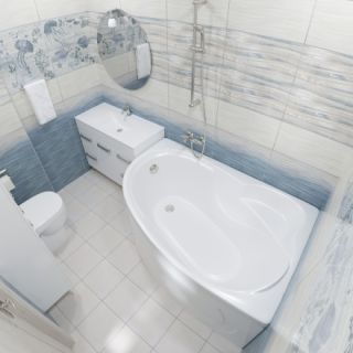 Акриловая ванна Triton Николь 160 х 100 левая с каркасом