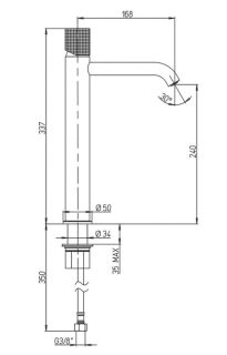 Смеситель для раковины Paini Cox Grip 7GPJ205OLL матовое золото