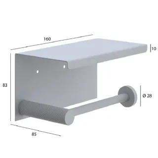Держатель для туалетной бумаги с крышкой Boheme Uno 10971-B чёрный