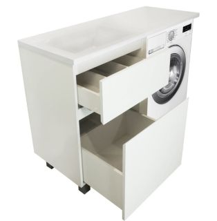 Напольная тумба под раковину Эстет Dallas Luxe ФР-00001919 Л/П 120см два ящика белый