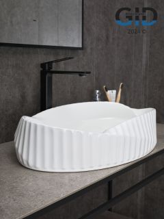 Раковина Gid 888s 51223 накладная белая 60x38.5x13.5