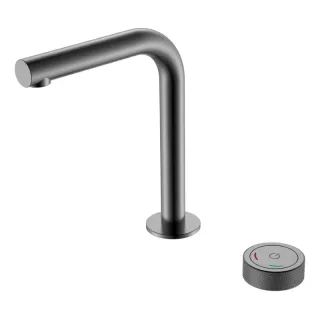 Автоматический смеситель для раковины Boheme Tech 158-GM оружейная сталь