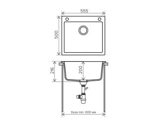 Мойка кухонная Tolero Classic R-111 бежевый 765636