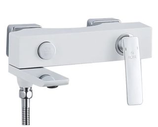 Смеситель для ванны Rose R2702F белый/хром