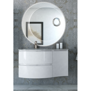 Шкафчик под раковину, правосторонний Cezares 34x55 Bianco lucido Vague 44222